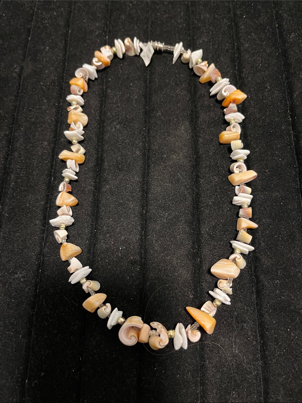 L👀K 3 for $10 Shell Chip Necklace in Cream and Tan - 8-10”